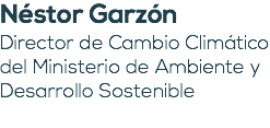 Néstor Garzón Director de Cambio Climático del Ministerio de Ambiente y Desarrollo Sostenible 
